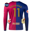 #11 RAPHINHA Barcelona 2024/2025 Long Sleeve Home Shirt Source La Liga