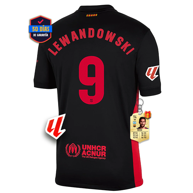 #9 Lewandowski Barcelona 2024/2025 Away Shirt Source La Liga