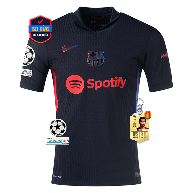 Barcelona away shirt no. 8 PEDRI, original model, 2024/2025, UCL font
