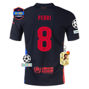 Barcelona away shirt no. 8 PEDRI, original model, 2024/2025, UCL font