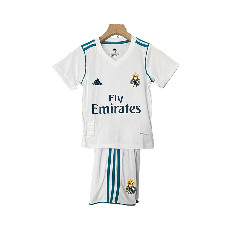 CAMISETA REAL MADRID I 17/18 CONJUNTO INFANTIL (RETRO)