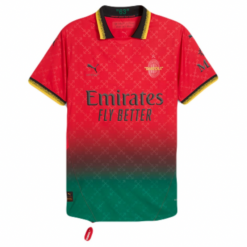 CAMISETA AC MILAN X OFF WHITE25/26 HOMBRE