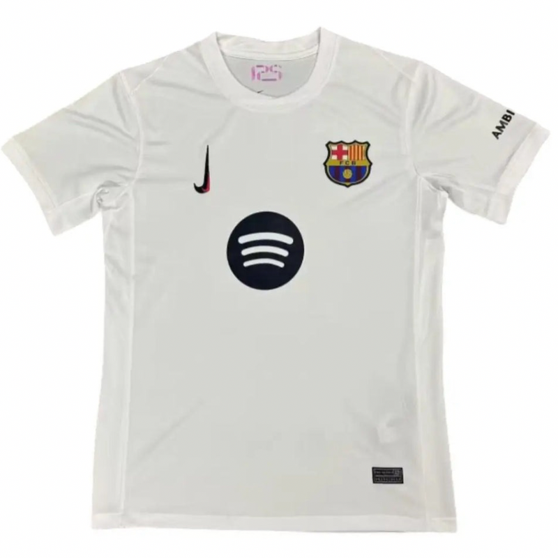 Camiseta de Futbol Barcelona Blanca 24/25 Hombre