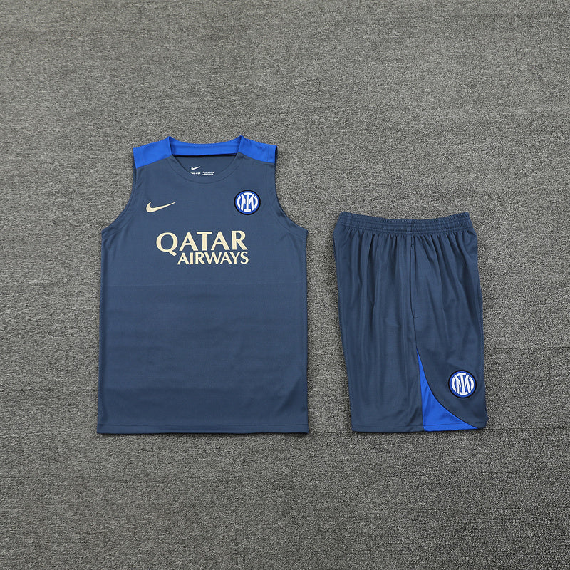 INTER DE MILAN CONJUNTO SIN MANGAS ENTRENAMIENTO 24/25 HOMBRE