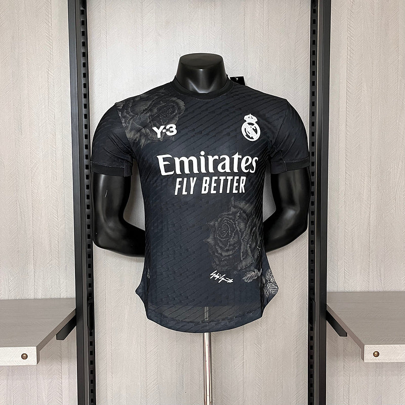 CAMISETA REAL MADRID Y-3 NEGRA 24/25 HOMBRE (VERSIÓN JUGADOR)