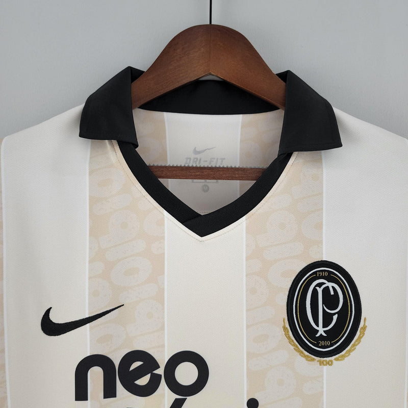 Corinthians Retro 2010 Centenary Shirt - Nike Men's Fan Shirt - White