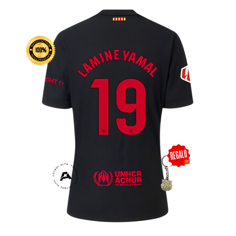BARCELONA II 24/25 T-SHIRT - LAMINE YAMAL 19 - MEN'S WITH LALIGA PATCH